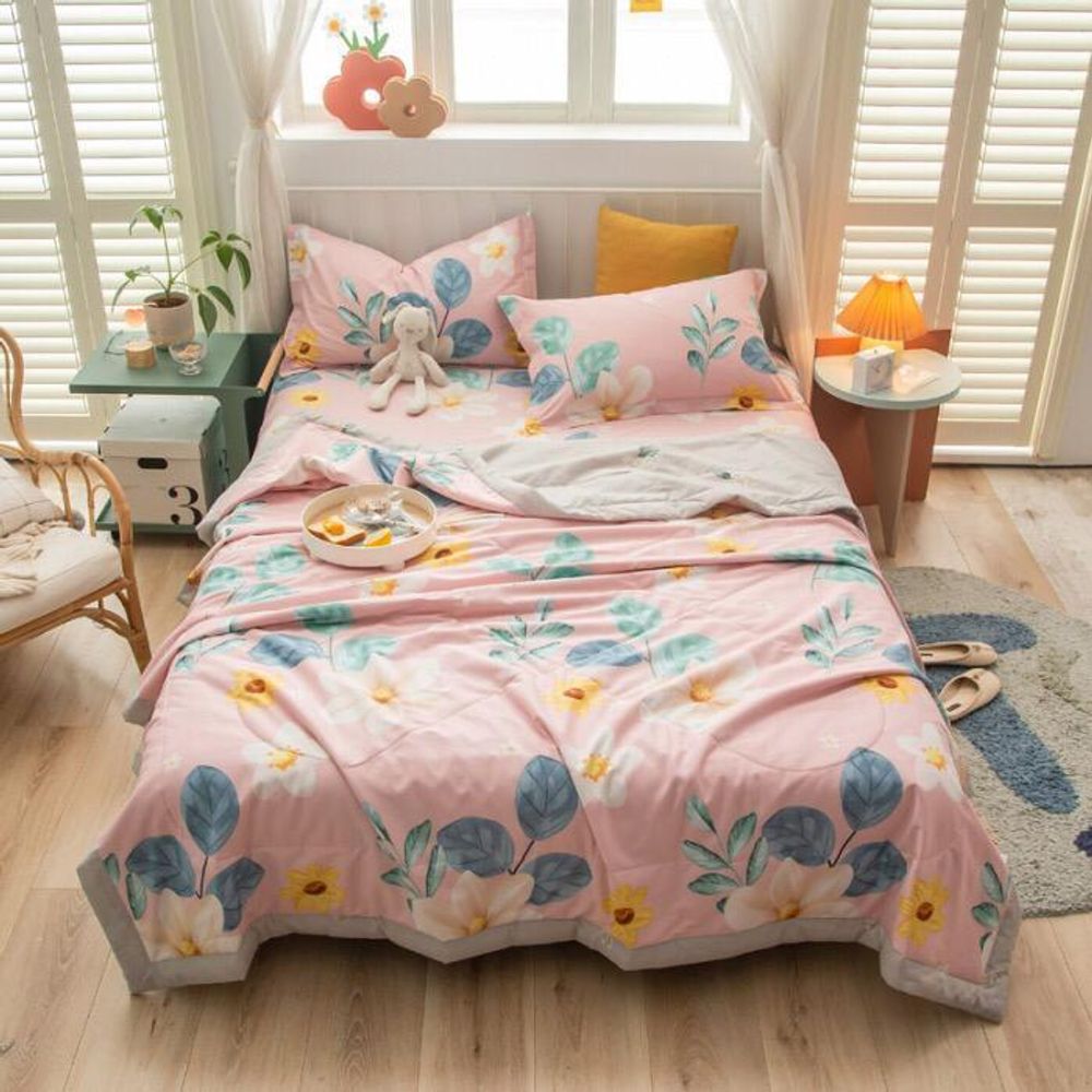 ZEPHYR HOME КПБ Двуспалка Евро (с одеялом) Розовый