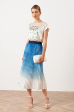 4832 Юбка женская (голубой градиент)
