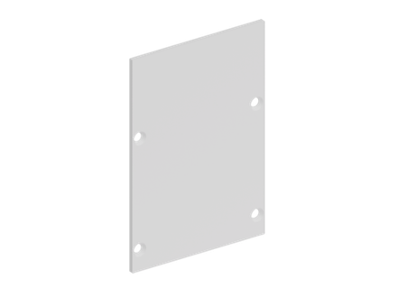 Боковая  глухая заглушка для профиля DN18516 Цвет:Белый матовый,  RAL9003, Серия:DN8ALE