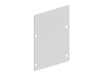 Боковая  глухая заглушка для профиля DN18516 Цвет:Белый матовый, RAL9003,Серия:DN8ALE