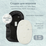 Конверт с меховым вкладышем, Черный