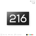 Номер на дверь 216, табличка на дверь для офиса, квартиры, кабинета, аудитории, склада, черная 120х70 мм, Айдентика Технолоджи