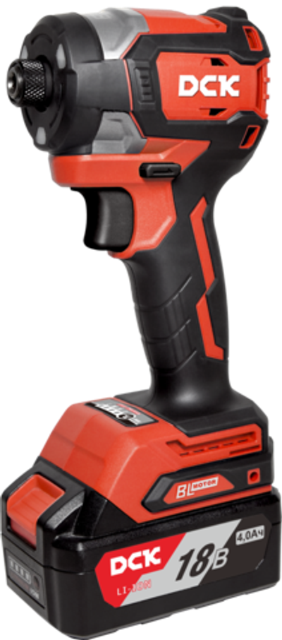 Дрель-шуруповерт аккум DCK KDPL208 2*4А/ч, HEX-impact, 208нм, 3 скорости, подсветка