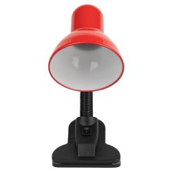 Настольный светильник ЭРА N-102-E27-40W-R на прищепке красный