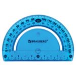 Набор чертежный большой гибкий BRAUBERG "FLEX" (линейка 30 см, треугольник, транспортир), ассорти, 210680