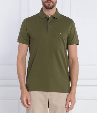 Поло GS CHECK PLACKET Tommy Hilfiger - зеленый(MW0MW33266)