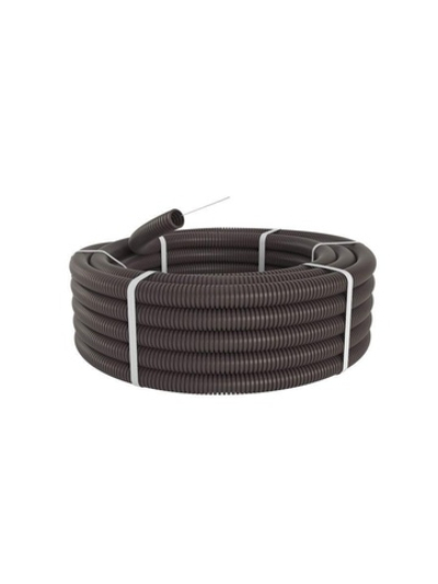 Труба гофрированная ПА 6 d29мм dвнутр.28.3мм dвнешн.34.5мм с протяжкой ПВ-0 темн. сер. (уп.25м) DKC PA612935F0