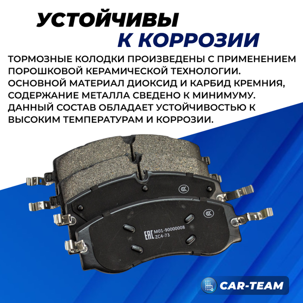 Колодки тормозные передние (керамические) LiXiang L7, L8, L9 (арт. ZCP-1440)