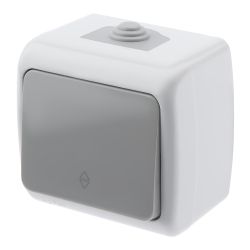 Переключатель Intro Atlantic 5-103-03 10А-250В, IP54, открытой установки, серый | Intro