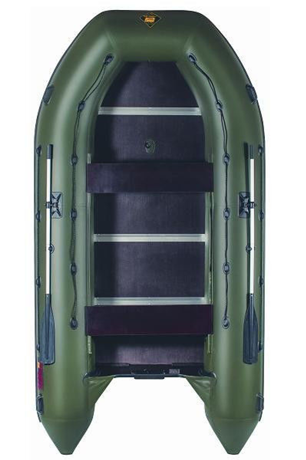 Лодка ПВХ Ривьера Максима 3400 СК зелено-черная