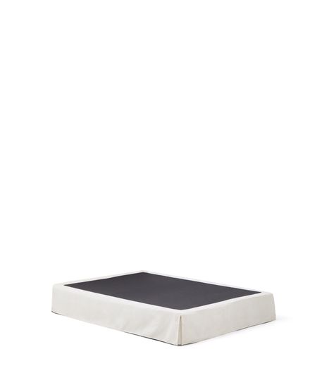 Основание кровати Jaira со съемным чехлом из белого шенилла для матраса 150 х 190 см