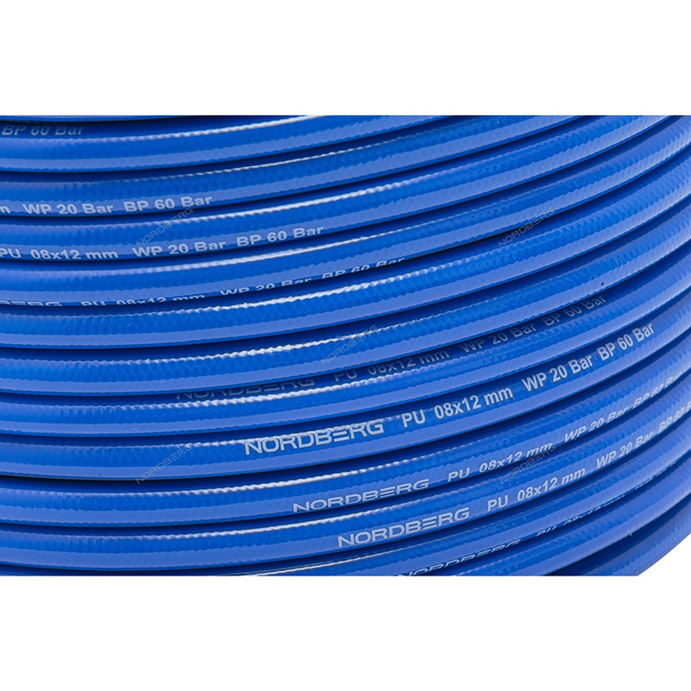 NORDBERG (H0812PU) Полиуретановый шланг на катушке 8x12 мм, 1 м