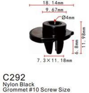 Клипса для крепления внутренней обшивки а/м Хонда пластиковая (100шт/уп.) Forsage клипса C0292(Honda)