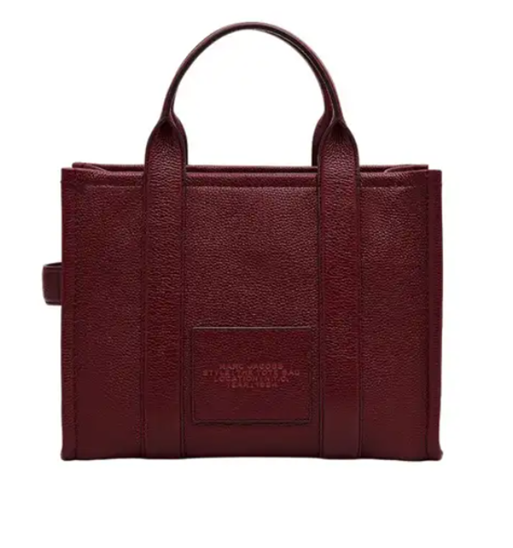 The Leather Medium Tote Bag – Cherry