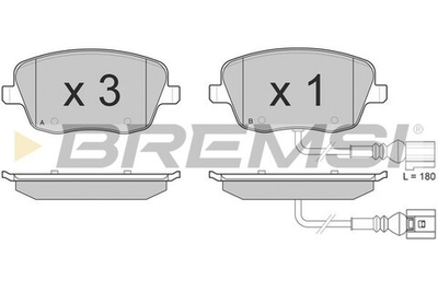 BREMSI - BP3013-BMS - Brake Pad Set, disc brake