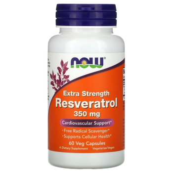 Now Foods Resveratrol 350 mg 60 Veg Capsules , Ресвератрол