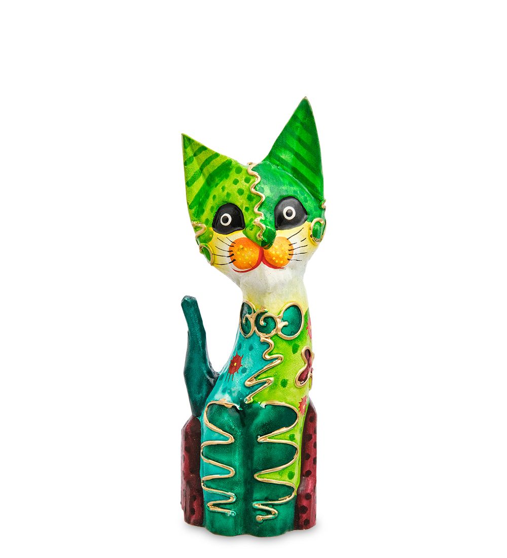 99-185 Фигурка «Кошка» н-р из двух 25, 20 см (албезия, о.Бали)