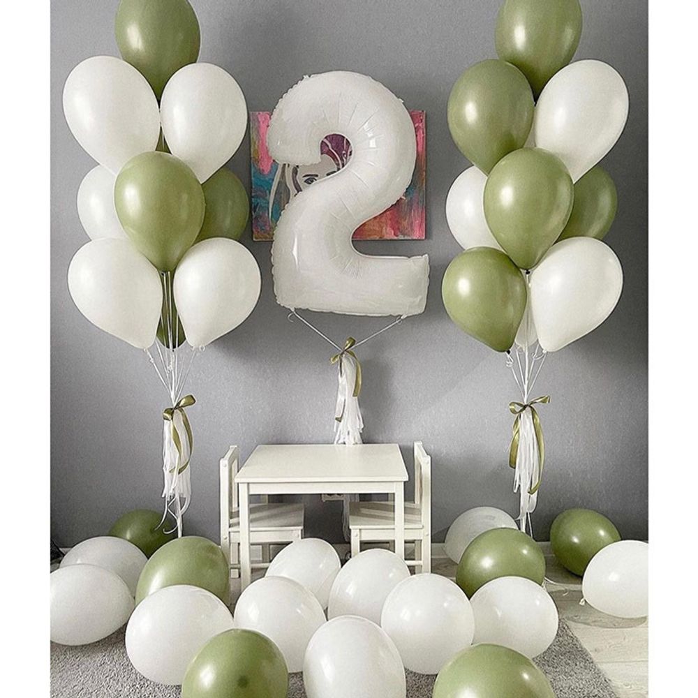 композиция из воздушных шаров на день рождения с цифрой 2