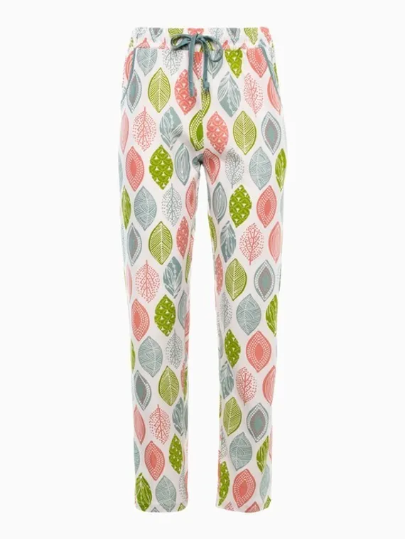 Брюки женские с принтом, цвет белый, размер 48