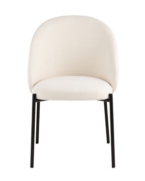 Стул обеденный Monro бежевый с коричневой экокожей