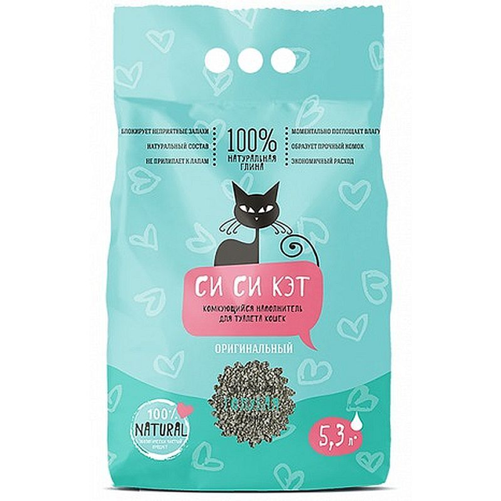 СиСиКэт 5.3л (п/э пакет) комк. наполнитель д/кошек
