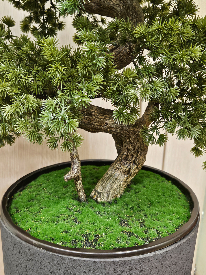 Бонсай искусственный большой 120см в высоком кашпо