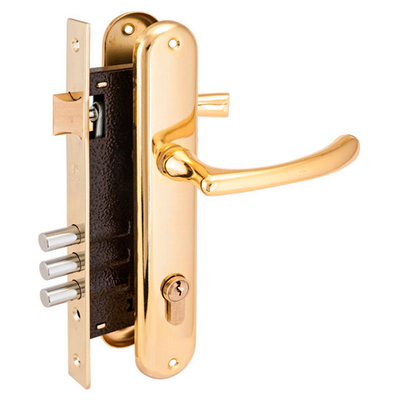 Замок Аллюр врезной 0221 GP золото с ручками