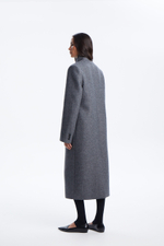 Пальто прямое, Серый