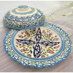 Блинница большая Qora galam Риштанская керамика 20*17см