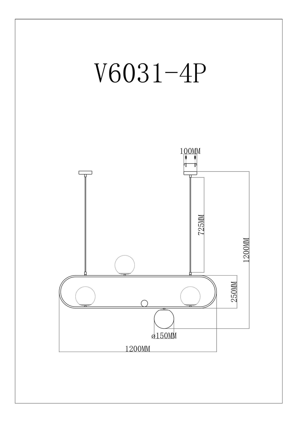 Подвесной светильник Moderli V6031-4P Krona