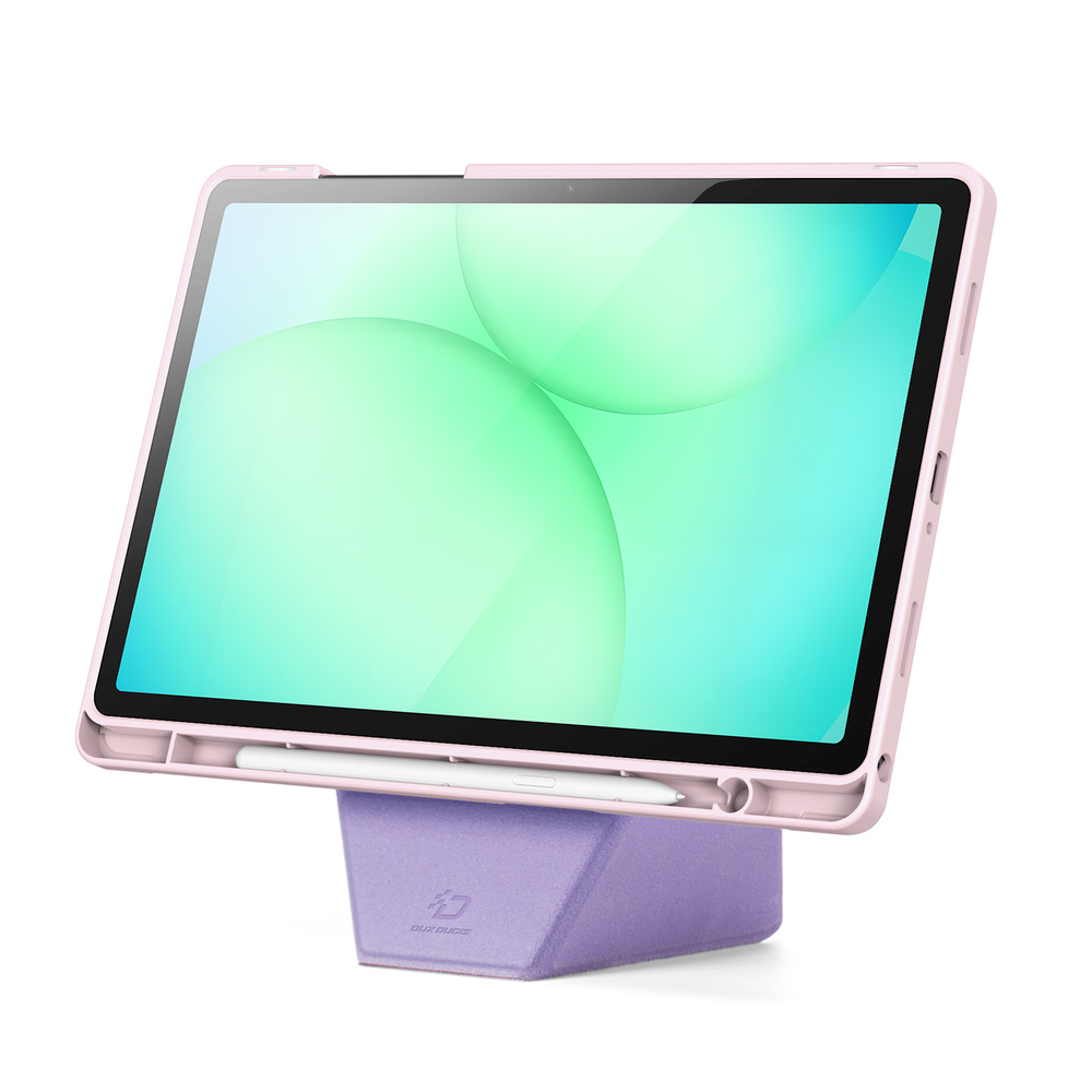 Чехол книжка розового цвета от Dux Ducis для планшета Samsung Galaxy Tab A9 Plus и Tab 11 Plus, серия Vers Series Case, с магнитным держателем Pencil