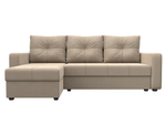 Диван угловой Ливерпуль Лайт левый угол, Бежевый, Велюр, 117718L