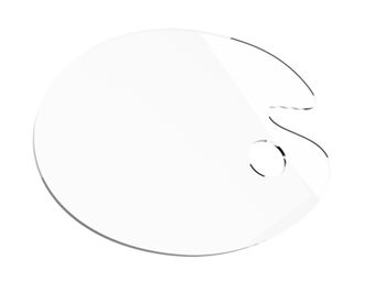 Палитра овальная 320х215х3мм прозрачная акриловая/ ПОVI /