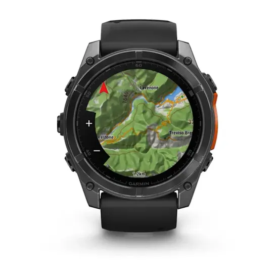 Мультиспортивные GPS часы Garmin Fenix 8X (51 mm) AMOLED Slate Gray with Black Silicone Band 010-02905-00