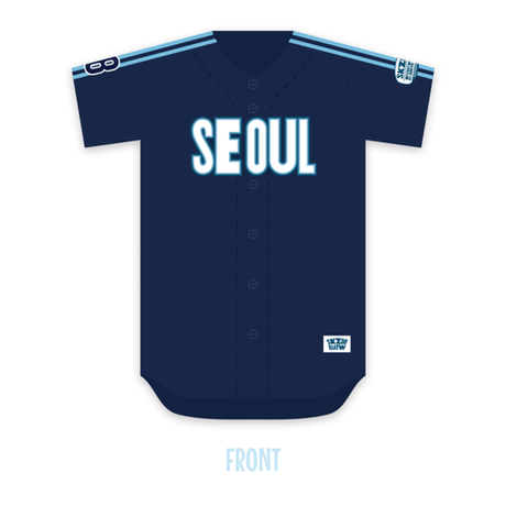 Бейсбольная джерси BASEBALL JERSEY SEOUL Ver. - SKZOO Everywhere All Around The World