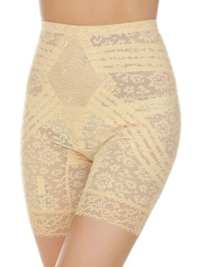 Корсетные кружевные панталоны высокой степени коррекции (Размер: 6X) (Цвет: бежевый)