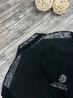 Куртка кожаная Stefano Ricci со вставками из кожи питона