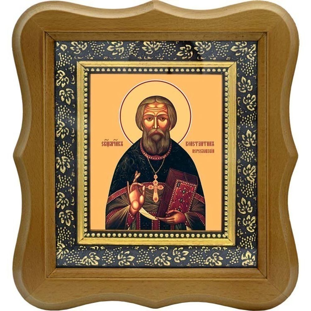 Константин Переславский (Снятиновский) священномученик, пресвитер. Икона на холсте.