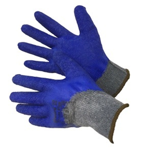 Перчатки х/б  Облив  латекс. текстурир  синий  на 3/4  /раз.10 (ХL) Gward Stoun PLus