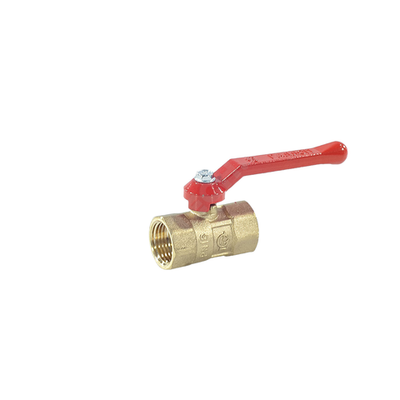 Кран шаровой латунь ПРАКТИК 120 Ду 40 Ру16 ВР рычаг красный ГАЛЛОП 103280