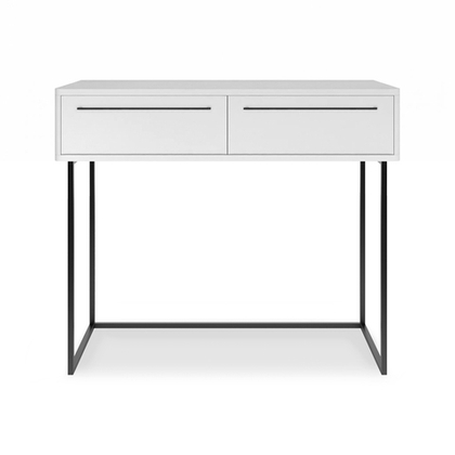 Туалетный столик консоль ROYAL 5211 эко (Белый-Черный-р.черная)