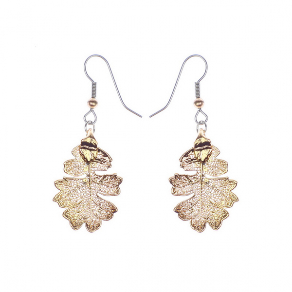 Серьги листья Ester Bijoux Дуб LF83C-RG BR