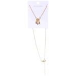 Подвеска из гиппоалергенного сплава со стразами «ЛОВЕЦ СНОВ», цвет серебро и золото, d-20см/1,8см