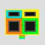 Батутная арена «Радужная площадка», 5x3,6x3 м