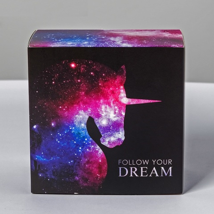 Коробка складная Follow your dream, 14 × 14 × 8 см