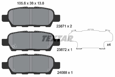 TEXTAR - 2387101-TET - Brake Pad Set, disc brake