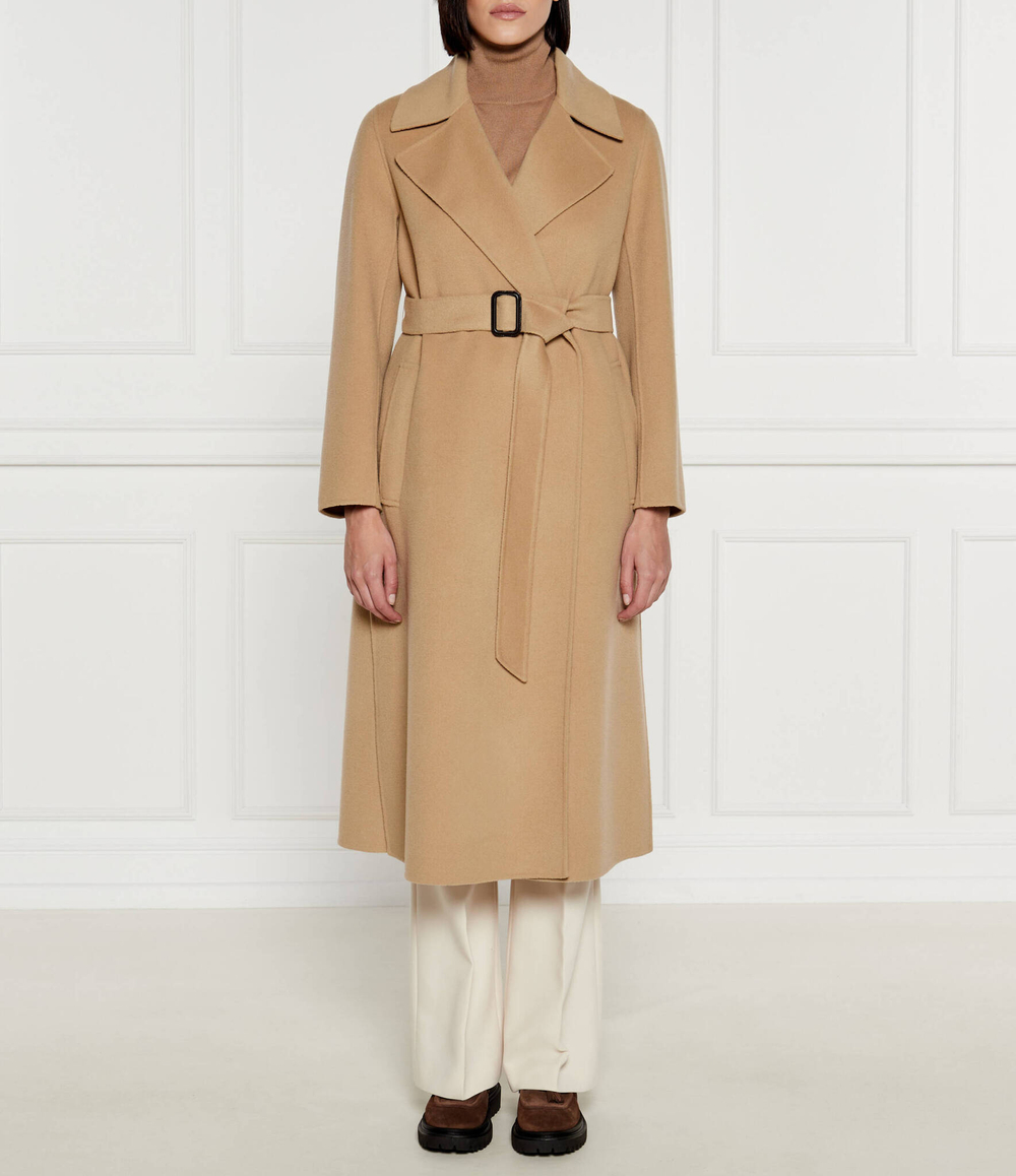 Хлопковое пальто manu Weekend MaxMara - коричневый(250160416)