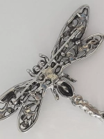 Брошь "Стрекоза античное серебро"