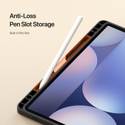 Складной чехол книжка от Dux Ducis для Samsung Tab S10+, S9+, S9 FE+, серия Vers Series Case, с магнитным держателем Pencil и и функцией автоматического перехода в спящий режим