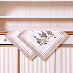 НАБОР САЛФЕТОК ИЗ 2-Х ШТ "FAMILY FARM" 40Х40СМ, ТВИЛ, КАПУЧИНО